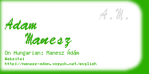 adam manesz business card